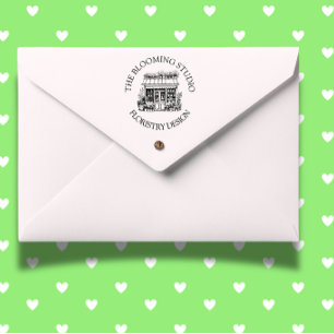 Florist Storefront Studio Rubber Stamp