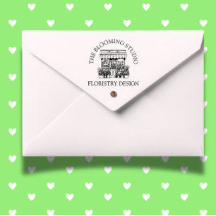 Florist Storefront theme Rubber Stamp