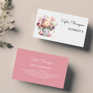 Florist's floral business card