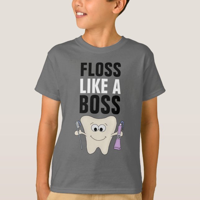 Floss Kids' HanesTAGLESS® T-Shirt (Front)