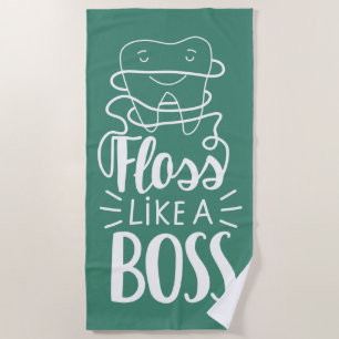 Floss Like A Boss Beach Towel