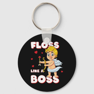 Floss Like A Boss Cupid Valentines Day Boys Girls  Key Ring