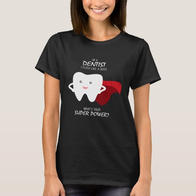 Floss Like A Boss Dentist Premium T-Shirt (Front)