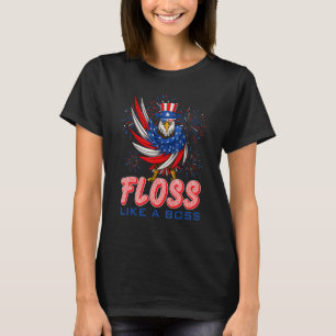 Floss Like A Boss Eagle American Independence 4th T-Shirt