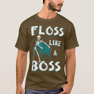 Floss Like A Boss Human Skeleton Halloween T-Shirt