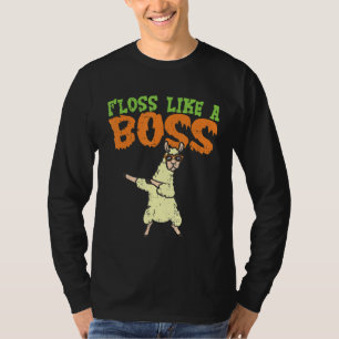 Floss Like A Boss Llama Halloween Costume Boys Gir T-Shirt