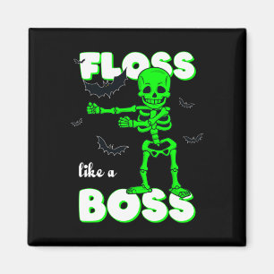 Floss Like A Boss Skeleton Halloween Boys Girls Ki Magnet