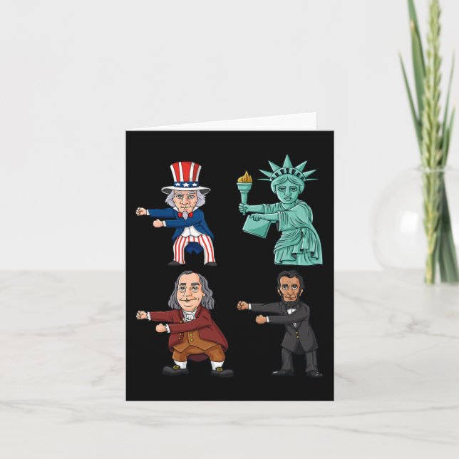 Floss Like A Boss Uncle Sam Ben Franklin Liberty 4 Card (Front)