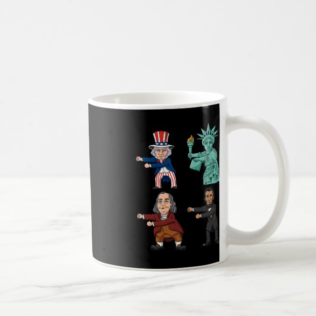 Floss Like A Boss Uncle Sam Ben Franklin Liberty 4 Coffee Mug (Right)