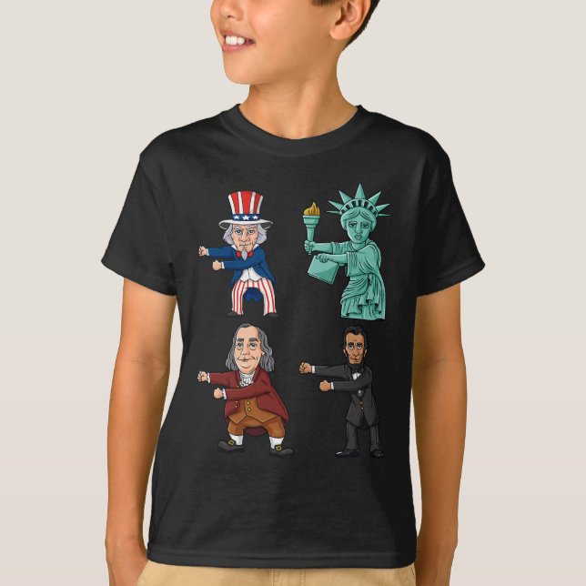 Floss Like A Boss Uncle Sam Ben Franklin Liberty 4 T-Shirt (Front)
