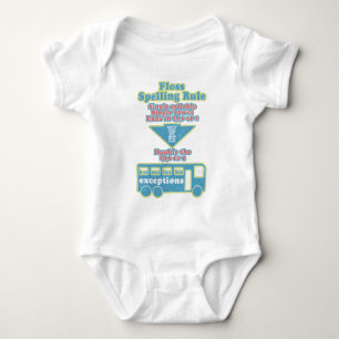 Floss Rule Phonics Learning English Language Baby Bodysuit