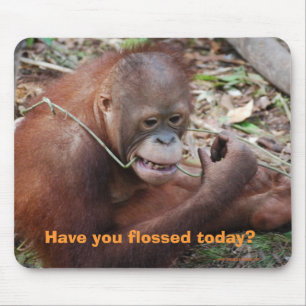 Floss Teeth Dental Care Humour Mouse Pad