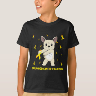 Flossing French Bulldog Childhood Cancer Awareness T-Shirt