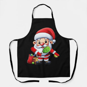 Flossing Santa Pickleball Player Merry Christmas P Apron