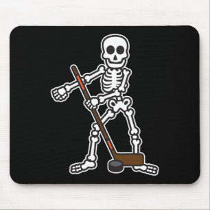 Flossing Skeleton Hockey Player Halloween Costume Mouse Pad