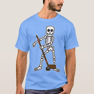 Flossing Skeleton Hockey Player Halloween Costume  T-Shirt