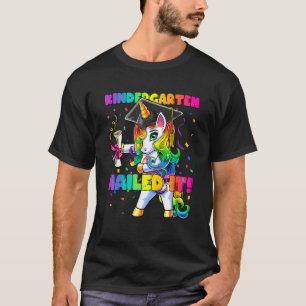 Flossing Unicorn Kindergarten Graduation Cap For T-Shirt