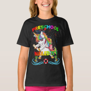 Flossing Unicorn Preschool Graduation Cap Diploma T-Shirt