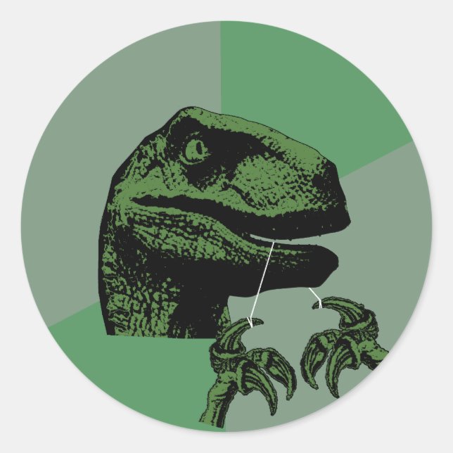 Flossoraptor Philosoraptor Classic Round Sticker (Front)