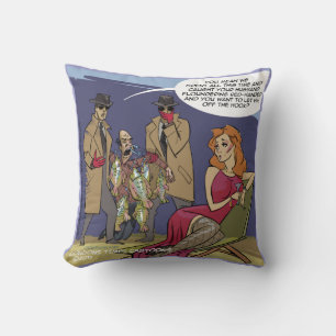 Floudering Husband Irritated Wife Funny Cushion