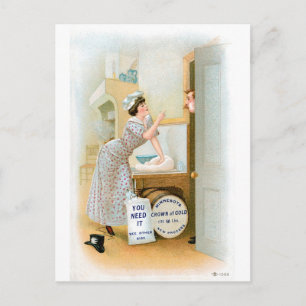 Flour Bakery Vintage Food Ad Art Postcard