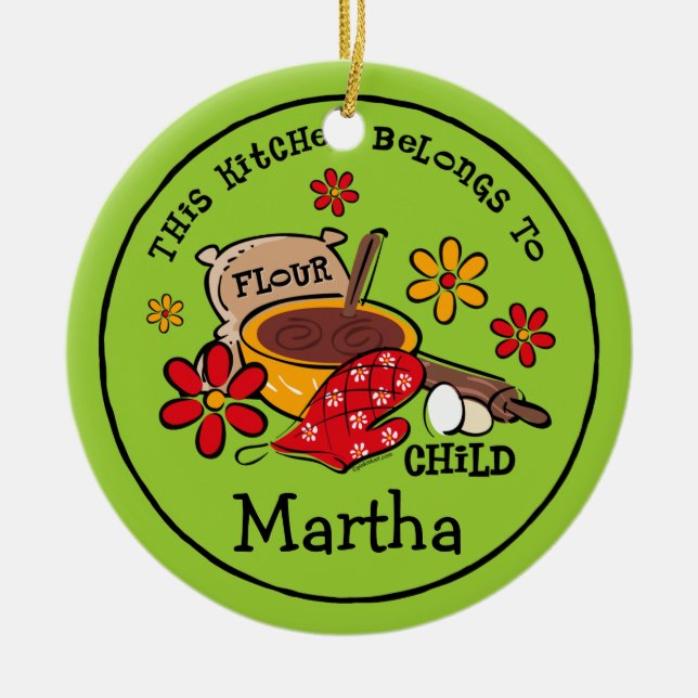 Flour Child Personalised Ornament (Front)