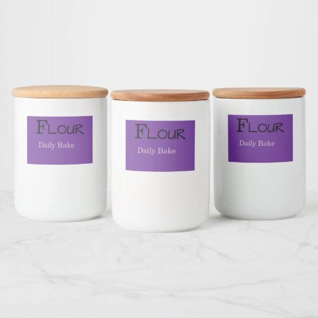 Flour  Food Container Label  (Bottles)