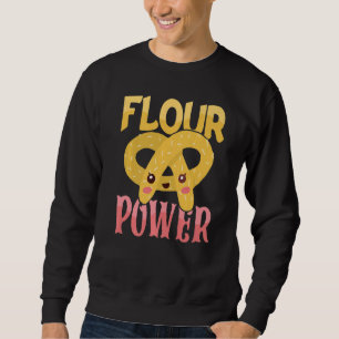 Flour Power Baking Bakery Donut Cake Baker Premium Sweatshirt