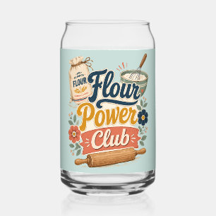 Flour Power Cottage Baking Club Can Glass