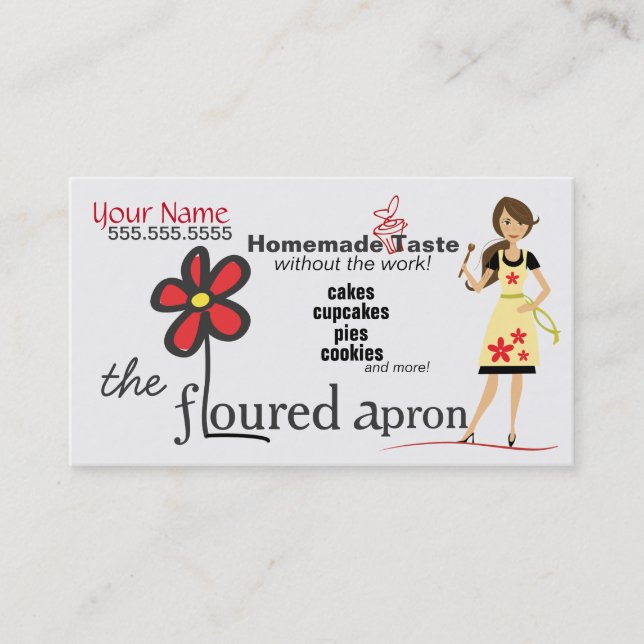 Floured Apron Home Baker Business Cards (Front)