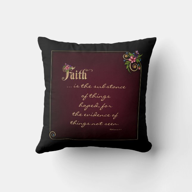 Flourina Faith Verse - Customisable Cushion (Back)