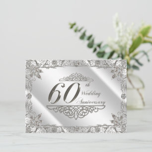 Flourish 60th Diamond Wedding Anniversary Invite
