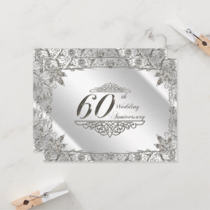 Flourish 60th Diamond Wedding Anniversary Invite