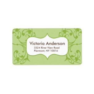 Flourish Accent Frame Return Address Labels. Label
