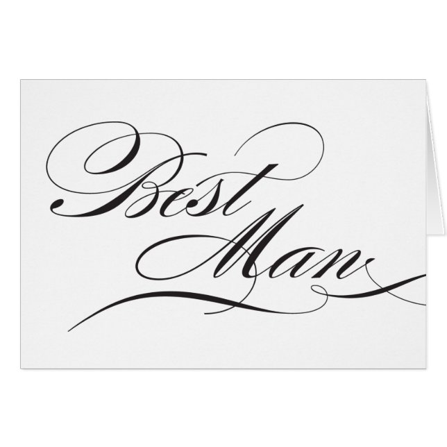 Flourish Best Man Reception Sign (Front Horizontal)