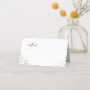 Flourish calligraphy vintage wedding place cards