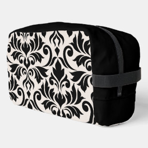 Flourish Damask Art I Black on Cream Dopp Kit
