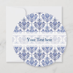 Flourish Damask Pattern - blue
