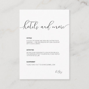 Flourish • Delicate Modern Script • Black & White Enclosure Card