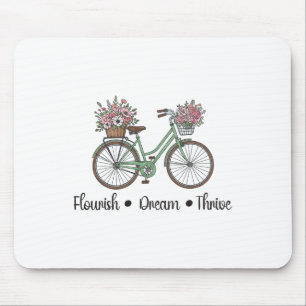 Flourish Dream Thrive Floral Bike Subtle 8647 Trum Mouse Pad