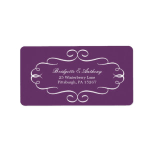 Flourish Frame Address Labels Customisable Colour