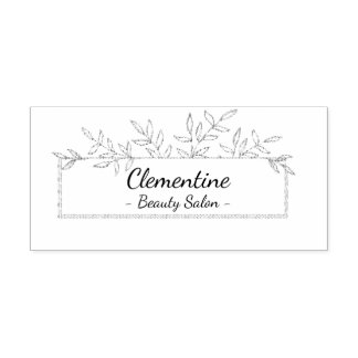 Flourish Frame Return Address Stamp Elegant Person