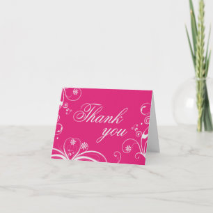 Flourish Fuchsia Thank You Card