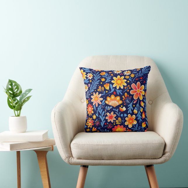 Flourish & Glow 16x16 Throw Pillow (Chair)