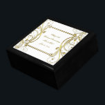 Flourish Gold White 50th Wedding Anniversary Gift Box<br><div class="desc">A Digitalbcon Images Design featuring a gold, white colour and flourish design theme with a variety of custom images, shapes, patterns, styles and fonts in this one-of-a-kind "Flourish Gold White 50th Wedding Anniversary" gift box. This elegant and attractive design comes complete with customisable text lettering both to suit your own...</div>