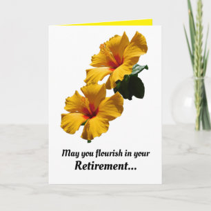 Flourish retirement card Folded Greeting Card