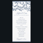 Flourish Tall Elegant Wedding Program | Dusty Blue Programme<br><div class="desc">This elegant wedding program features a beautiful flourish design at the top. The design is set in dusty blue, but you can change it to anything you like just by changing the background colour. HOW TO CHANGE YOUR COLORS 1. Choose "CUSTOMIZE MORE", "PERSONALIZE" and choose a new "Background Colour" to...</div>