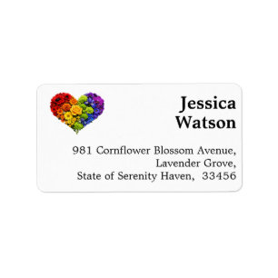 🌈 Flourish Together– Rainbow Rings  Label