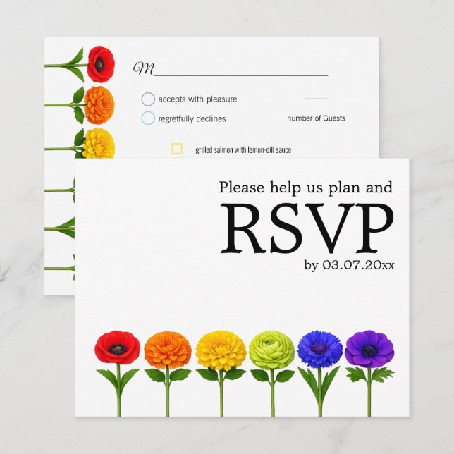 🌈Flourish Together –with menu & QR code (Front/Back)