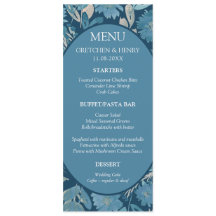 Flourish Watercolor Painting Menu Card